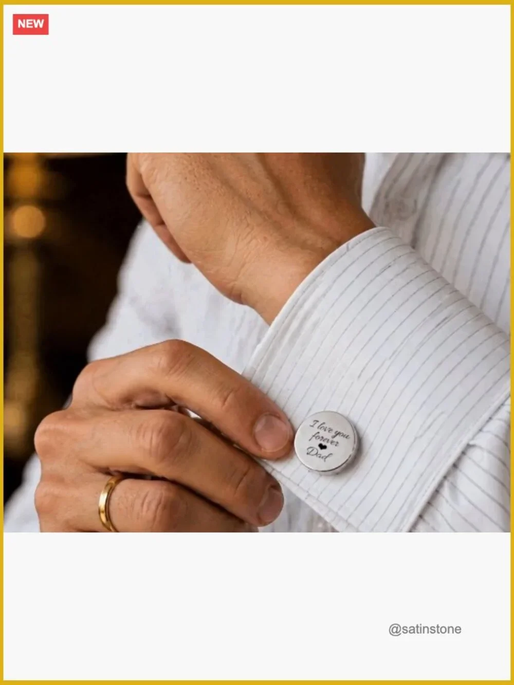 Personalized Engraved Cuff Links Tie Clip Set Custom Phrase Wedding Gift